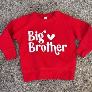 Red "Big Brother" Sweatshirt for Kids